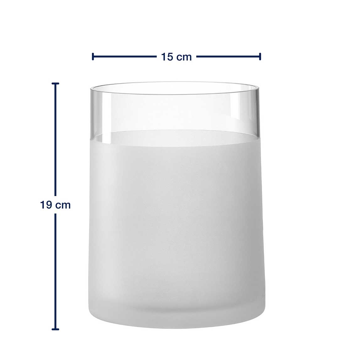 leonardo-novara-vase-en-verre-19-cm-satin image 3