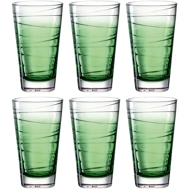 leonardo-vario-struttura-verre-eau-vert-280-ml-lot-6 image 1