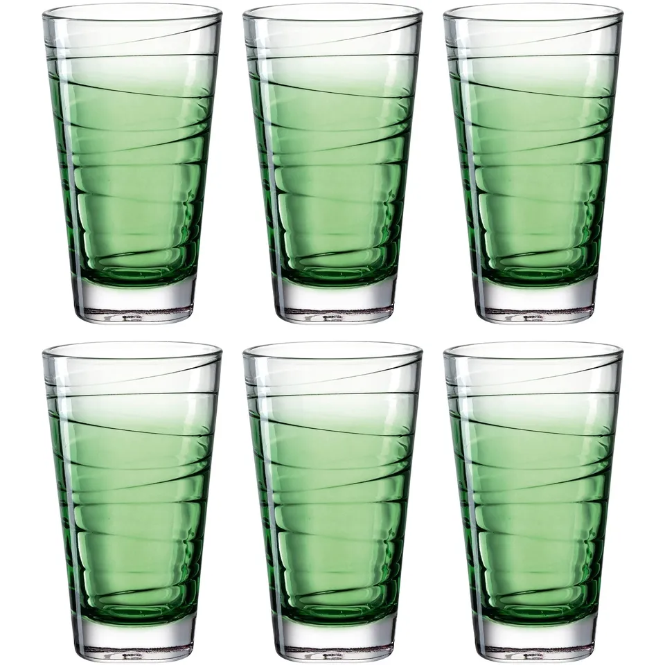 leonardo-vario-struttura-verre-eau-vert-280-ml-lot-6 image 1