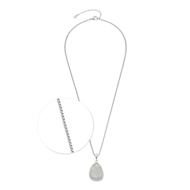 leonardo-ciottolo-collier-acier-inoxydable-50-cm-argent image 1