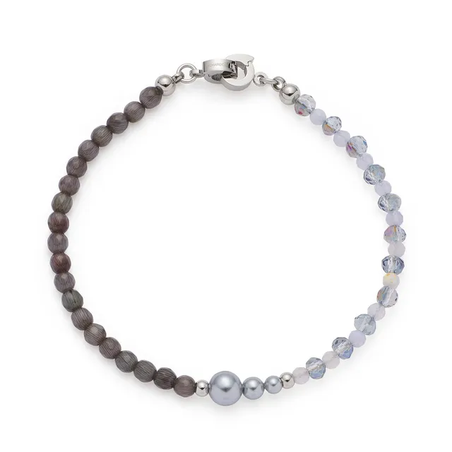 leonardo-clip-mix-manon-bracelet-perles-bleu-gris image 1
