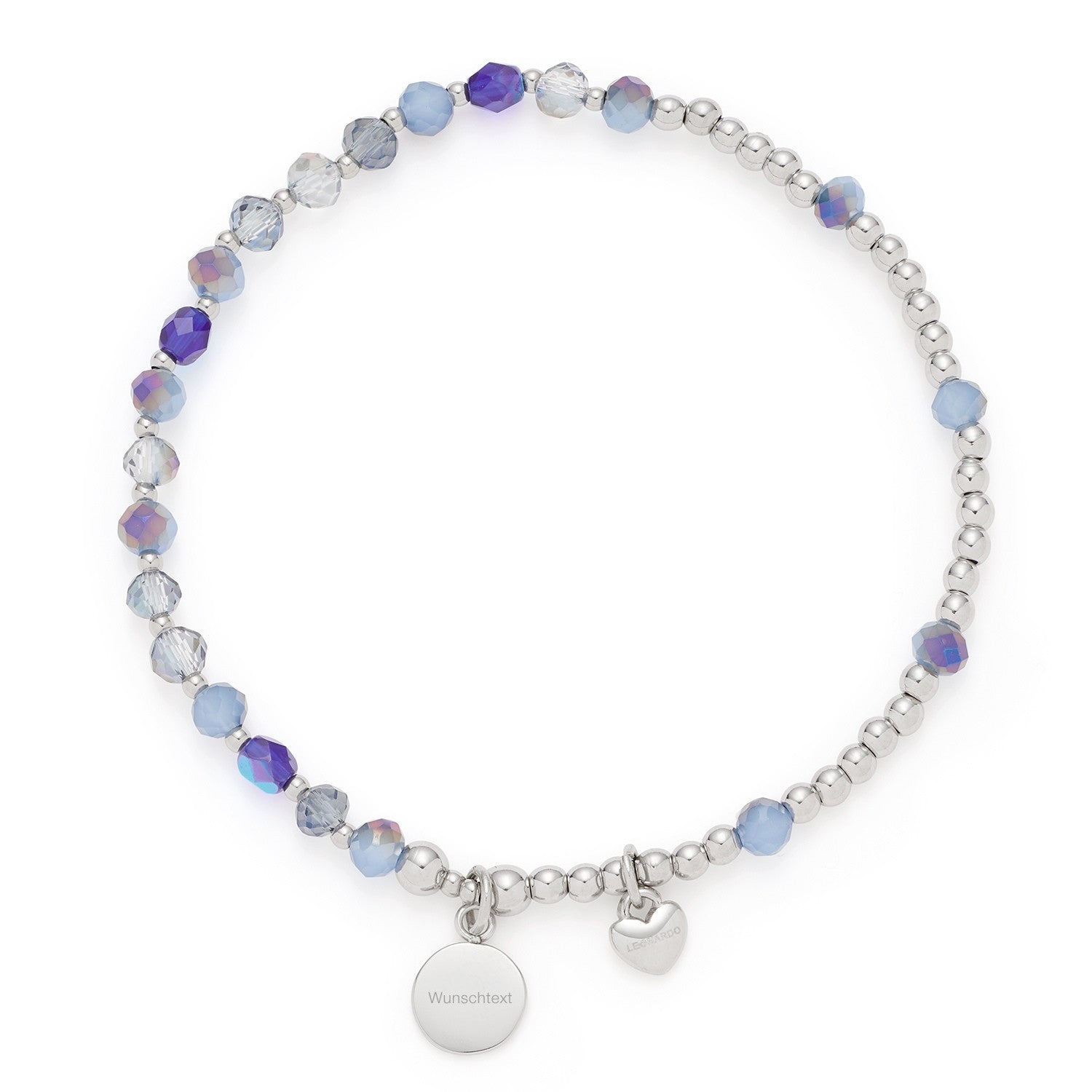 leonardo-unita-bracelet-ciao-bleu-gravure-lastique image 1