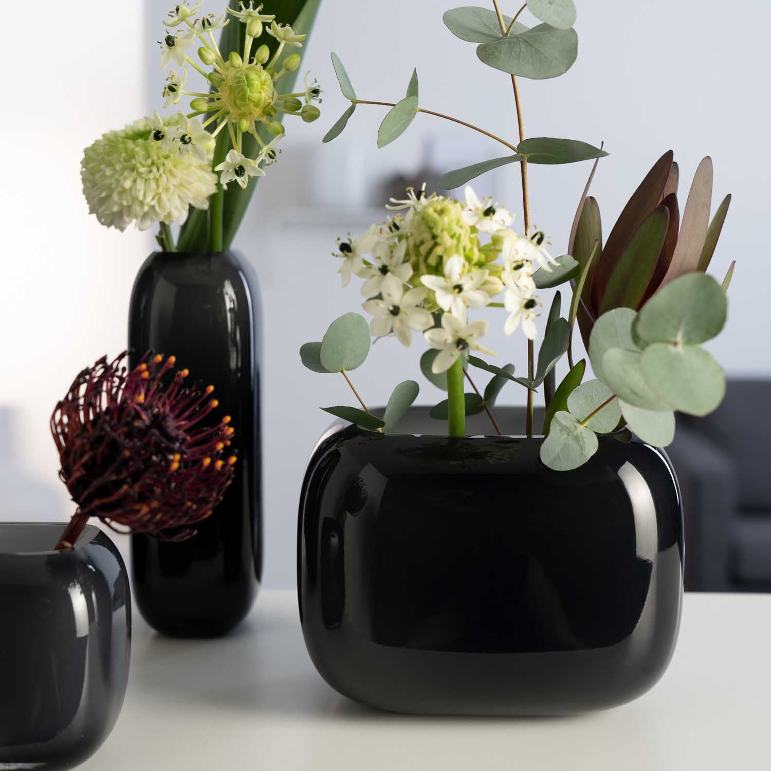 leonardo-milano-vase-gris-18-cm-verre-fait-main image 2