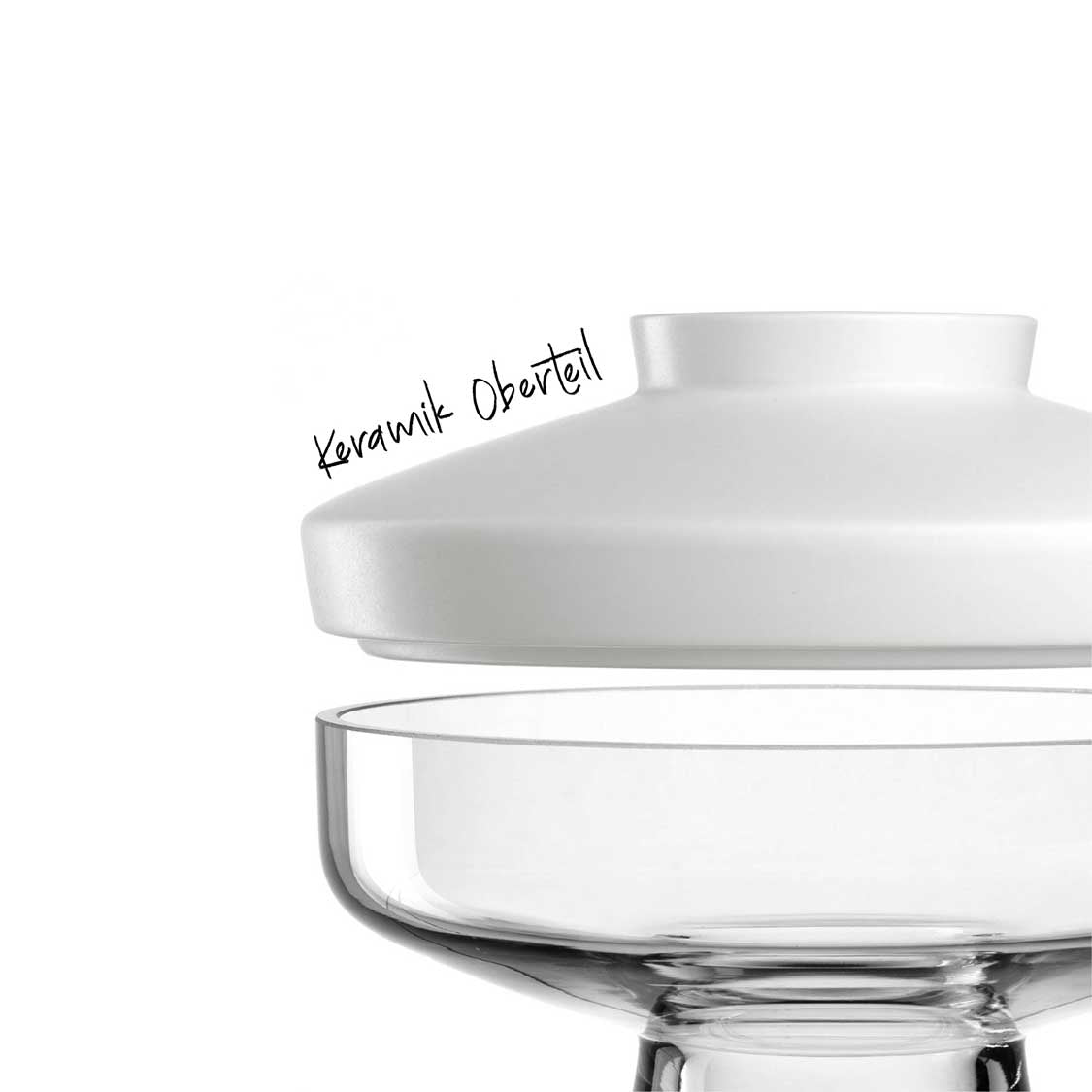 leonardo-riva-vase-verre-blanc-17-cm-avec-support-porcelaine image 4