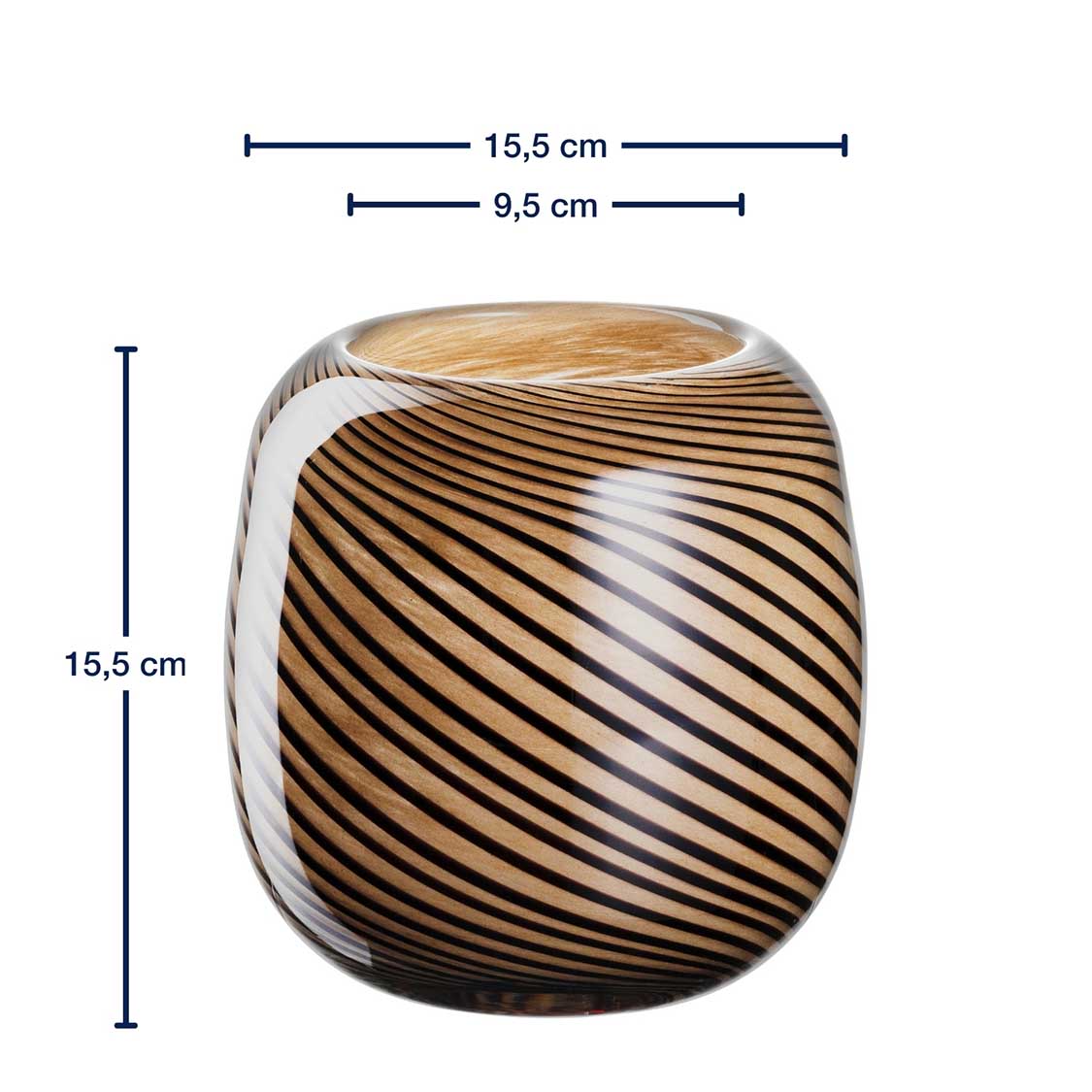 leonardo-filo-colori-vase-verre-brun-16-cm image 3