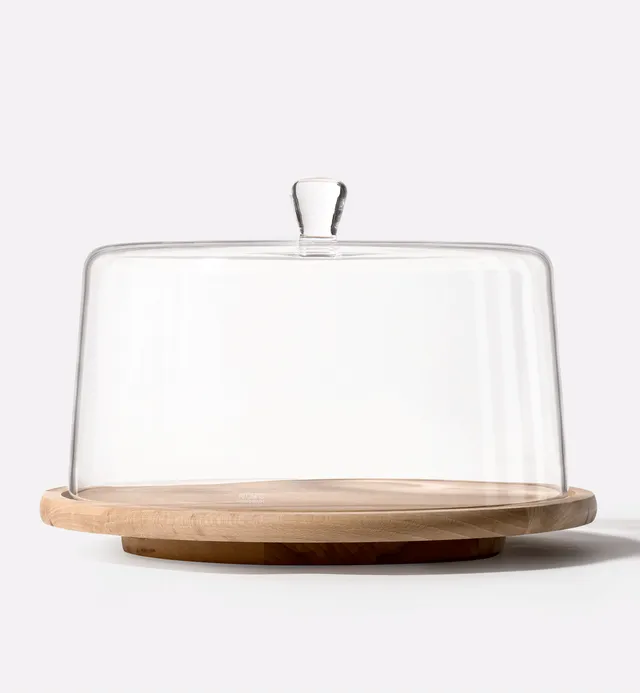 krosno-glamour-cloche-plateau-bois-33-cm image 1