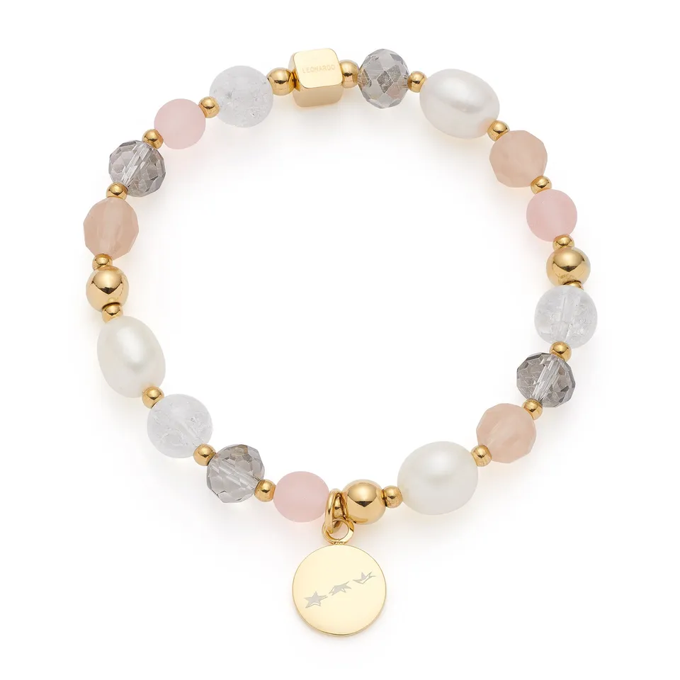 leonardo-hope-bracelet-perles-dor-ros-lastique image 1