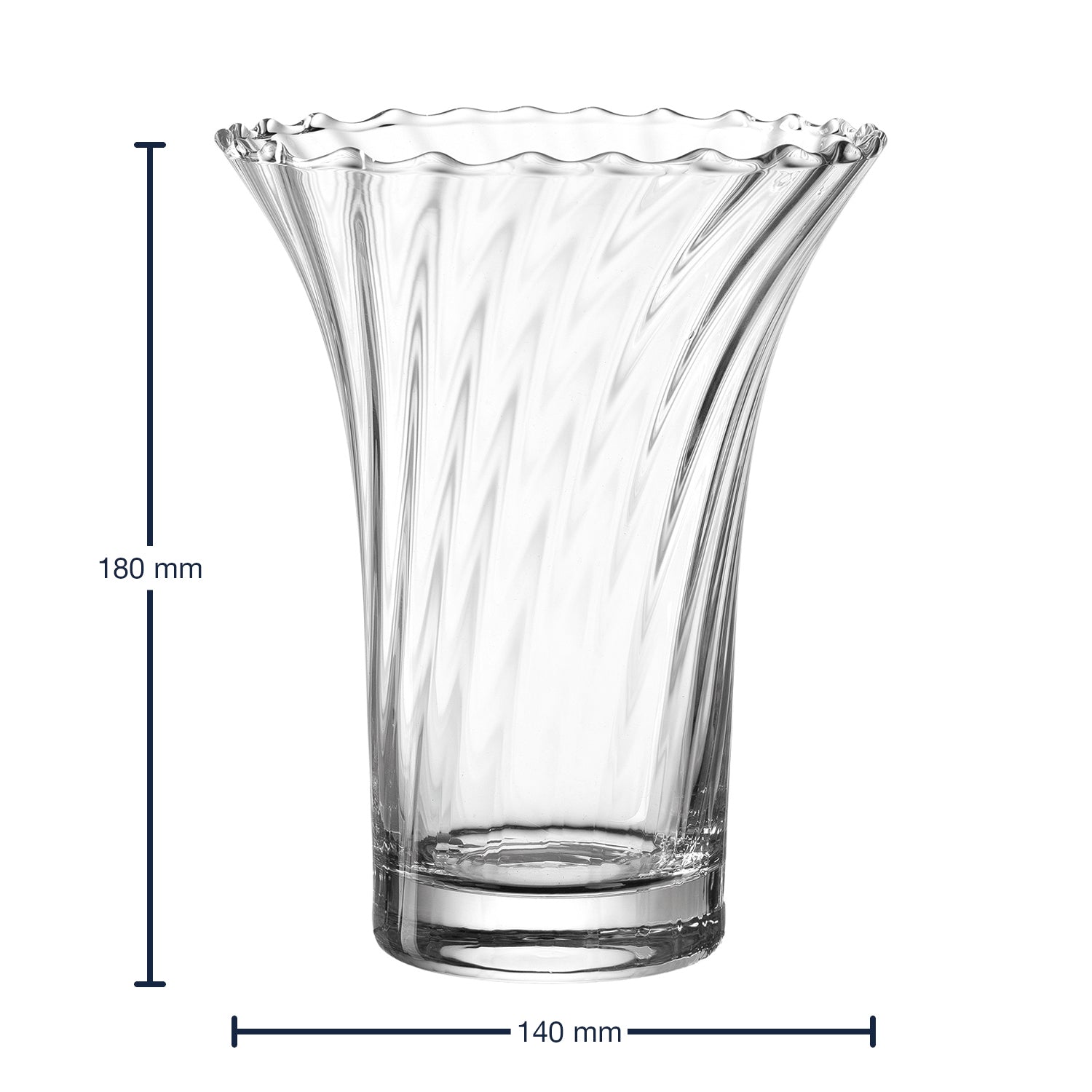 leonardo-ravenna-vase-en-verre-optique-18-cm-transparent image 2