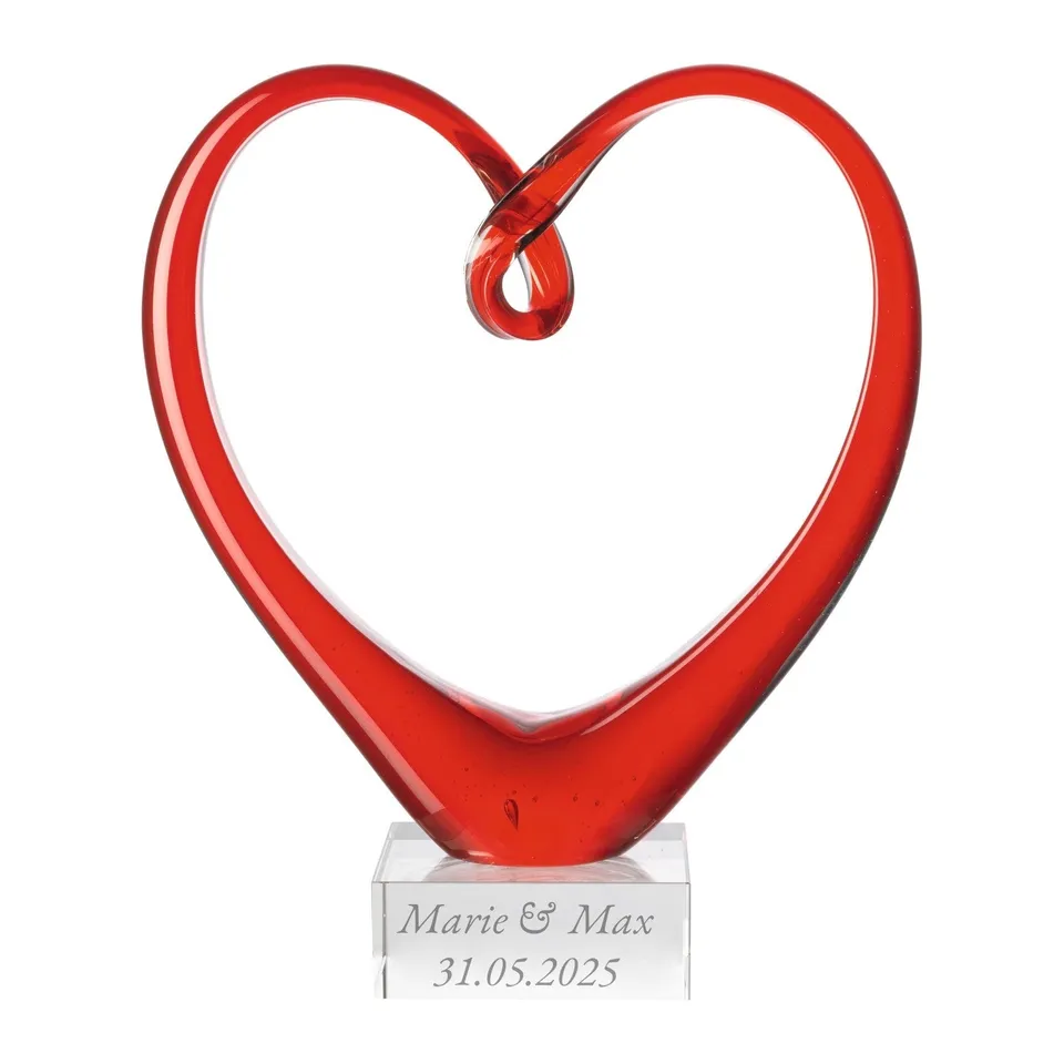 leonardo-heart-sculpture-c-ur-verre-rouge-24-cm-grav-e image 1