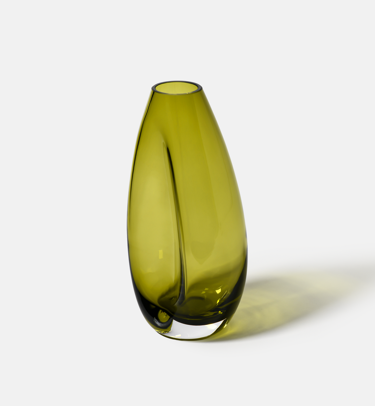 krosno-flow-vase-olive-28-cm-vase-en-verre image 2