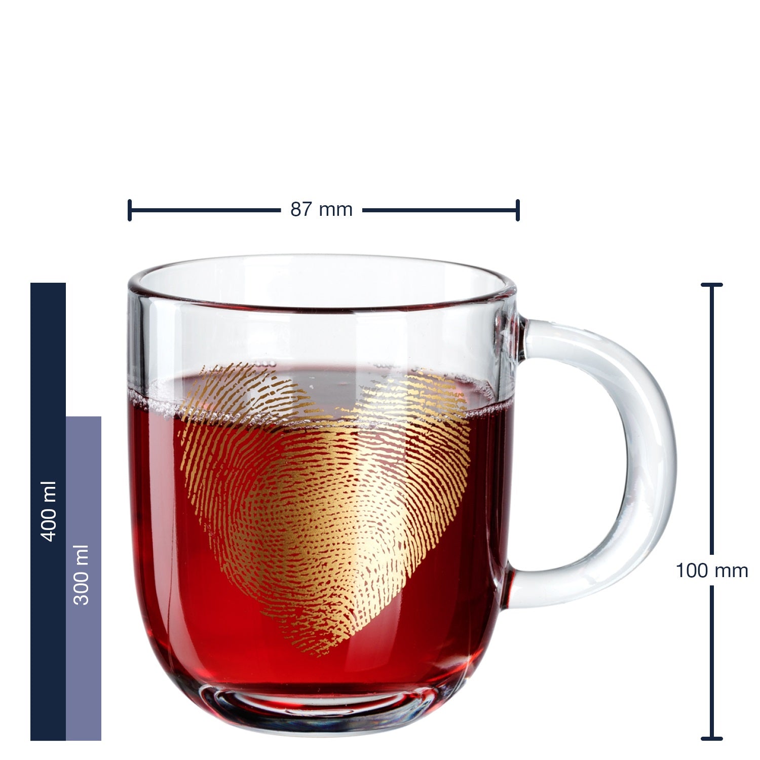 leonardo-emozione-400-ml-tasse-en-verre-coeur-dore image 2
