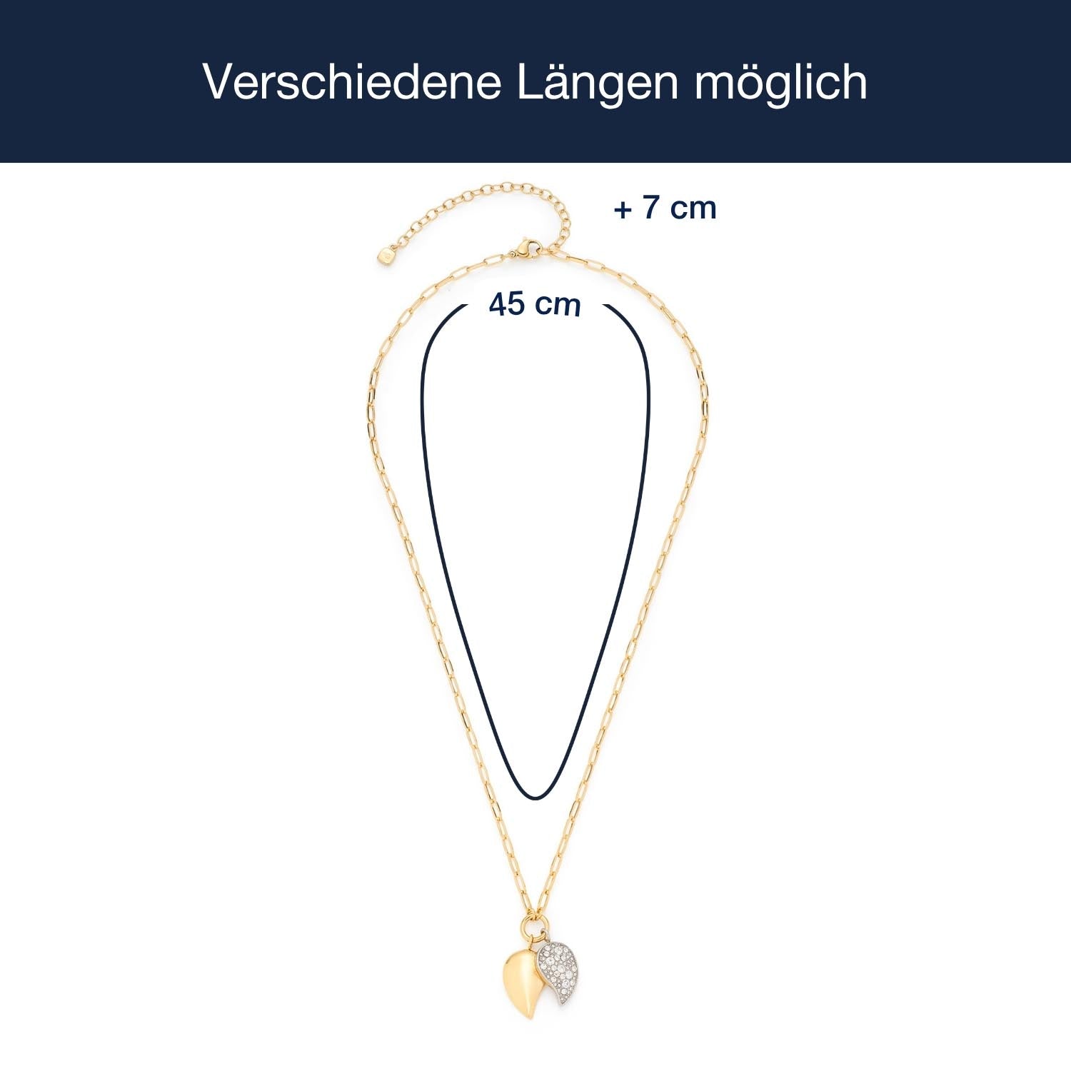 leonardo-lea-collier-bicolore-45-cm-zircones image 4