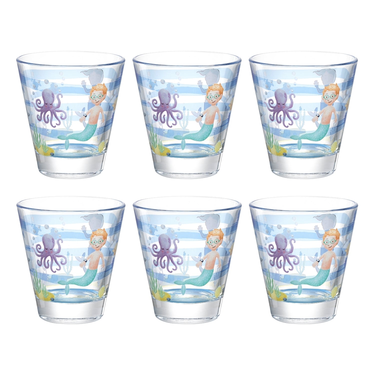 leonardo-bambini-avventura-verre-enfant-215-ml-mer-lot-6 image 1