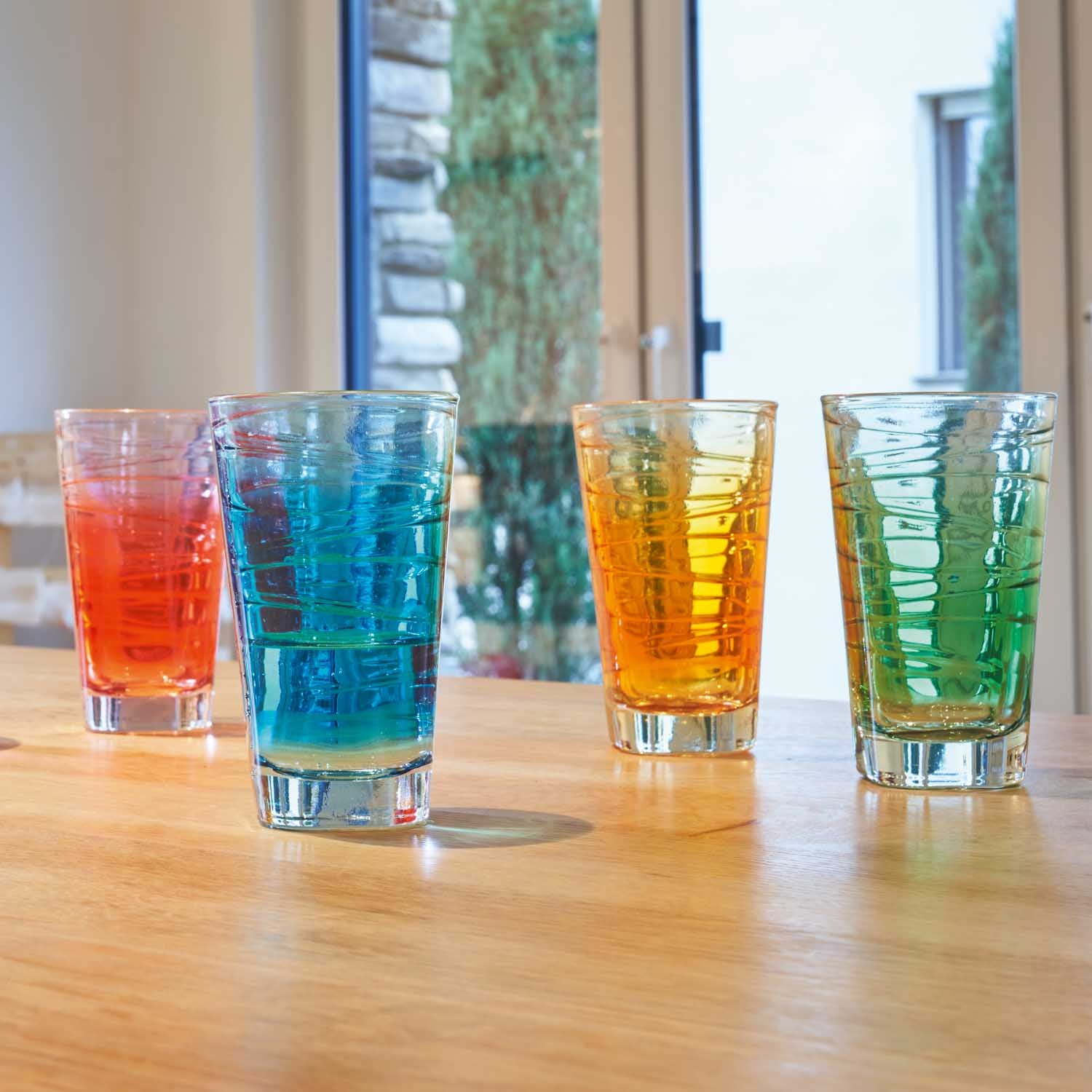 leonardo-vario-struttura-verre-eau-vert-280-ml-lot-6 image 3