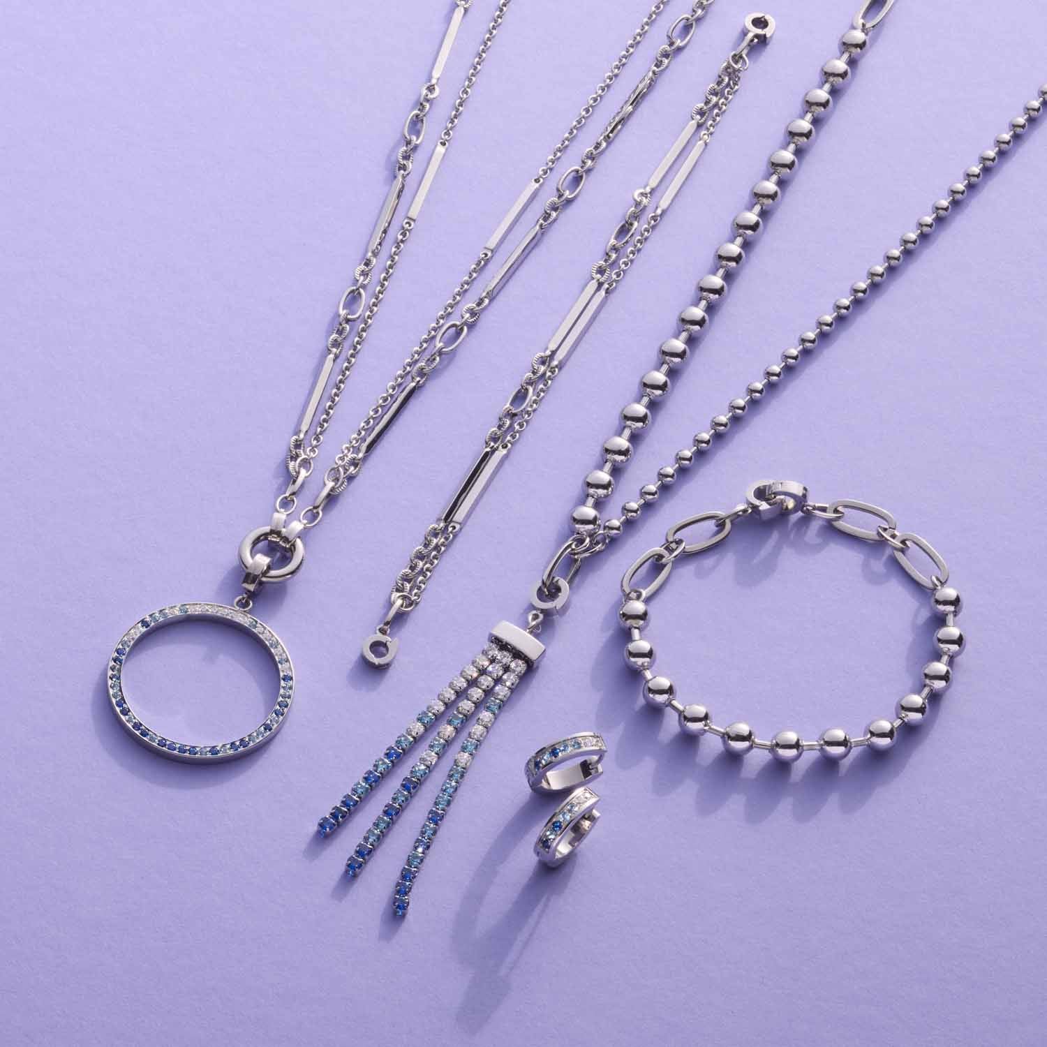 leonardo-clip-mix-clarence-pendentif-rond-bleu-zircon image 6
