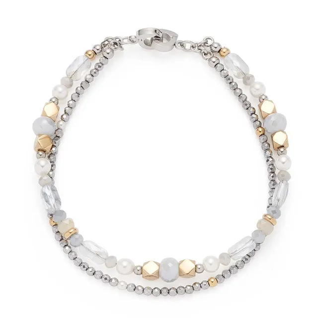 leonardo-esther-clip-mix-bracelet-double-perles-bicolore image 1