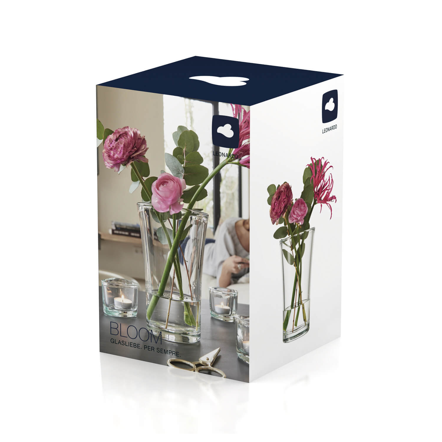 leonardo-bloom-vase-en-verre-22-cm-forme-galb-e-transparent image 5