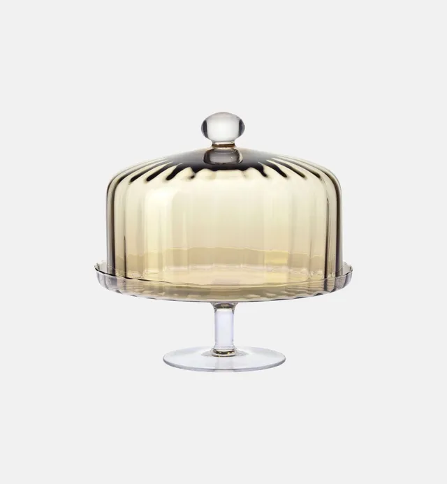 krosno-ballerina-pr-sentoir-g-teau-avec-cloche-bronzite-31-5-cm image 1