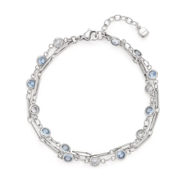 leonardo-vicky-bracelet-double-rang-bleu-argent image 1