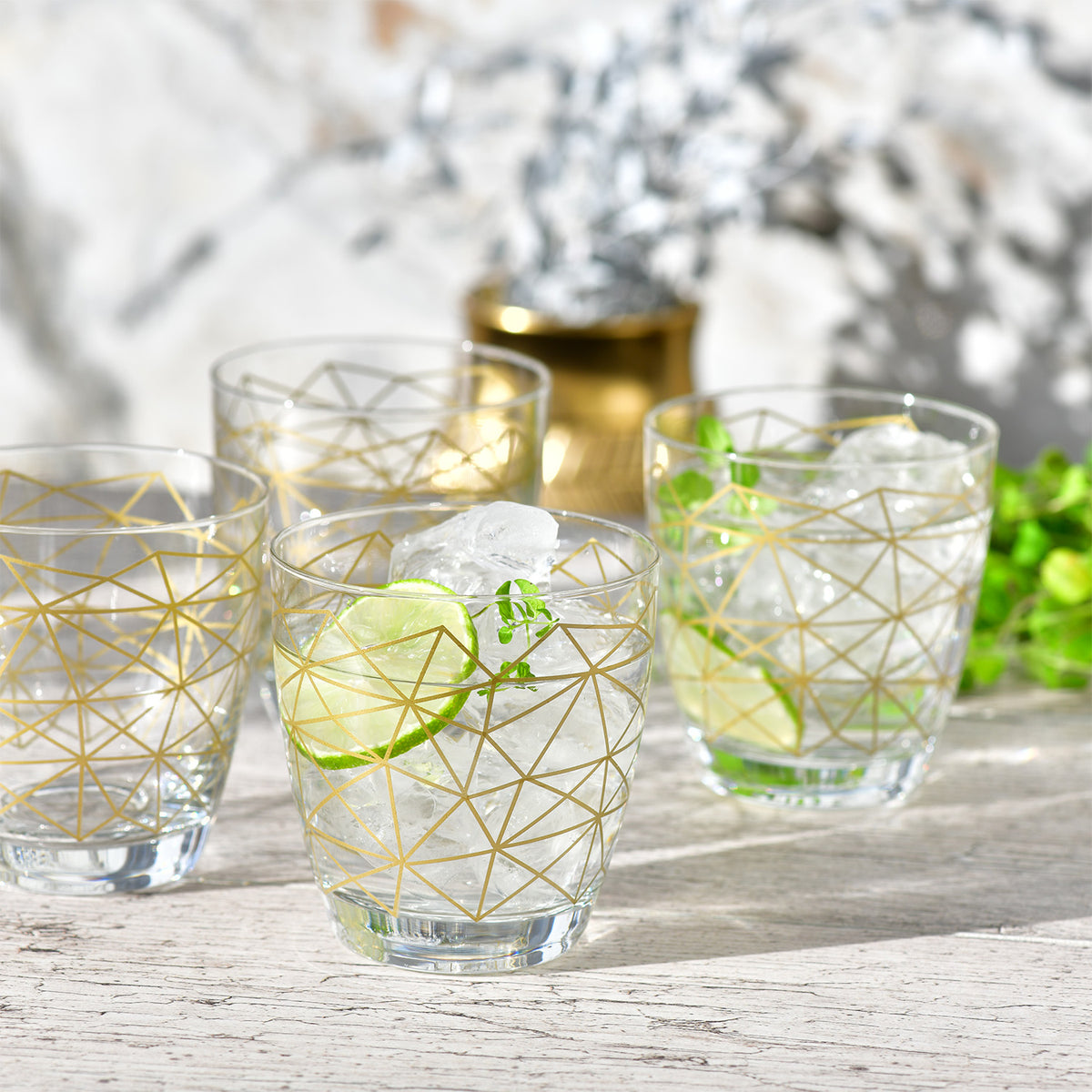 krosno-pineapples-tumbler-verre-370-ml-ananas-noir-dor image 3