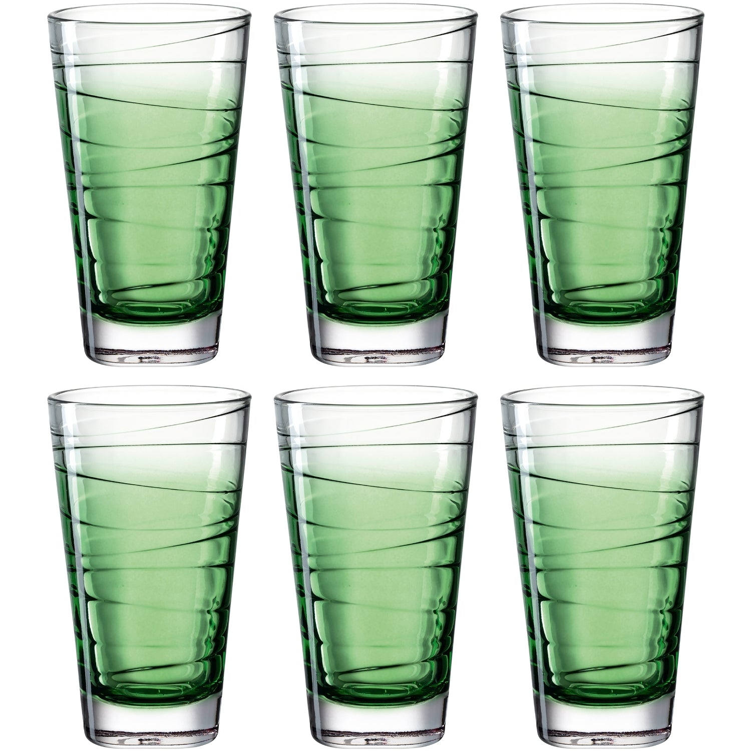 leonardo-vario-struttura-verre-eau-vert-280-ml-lot-6 image 1