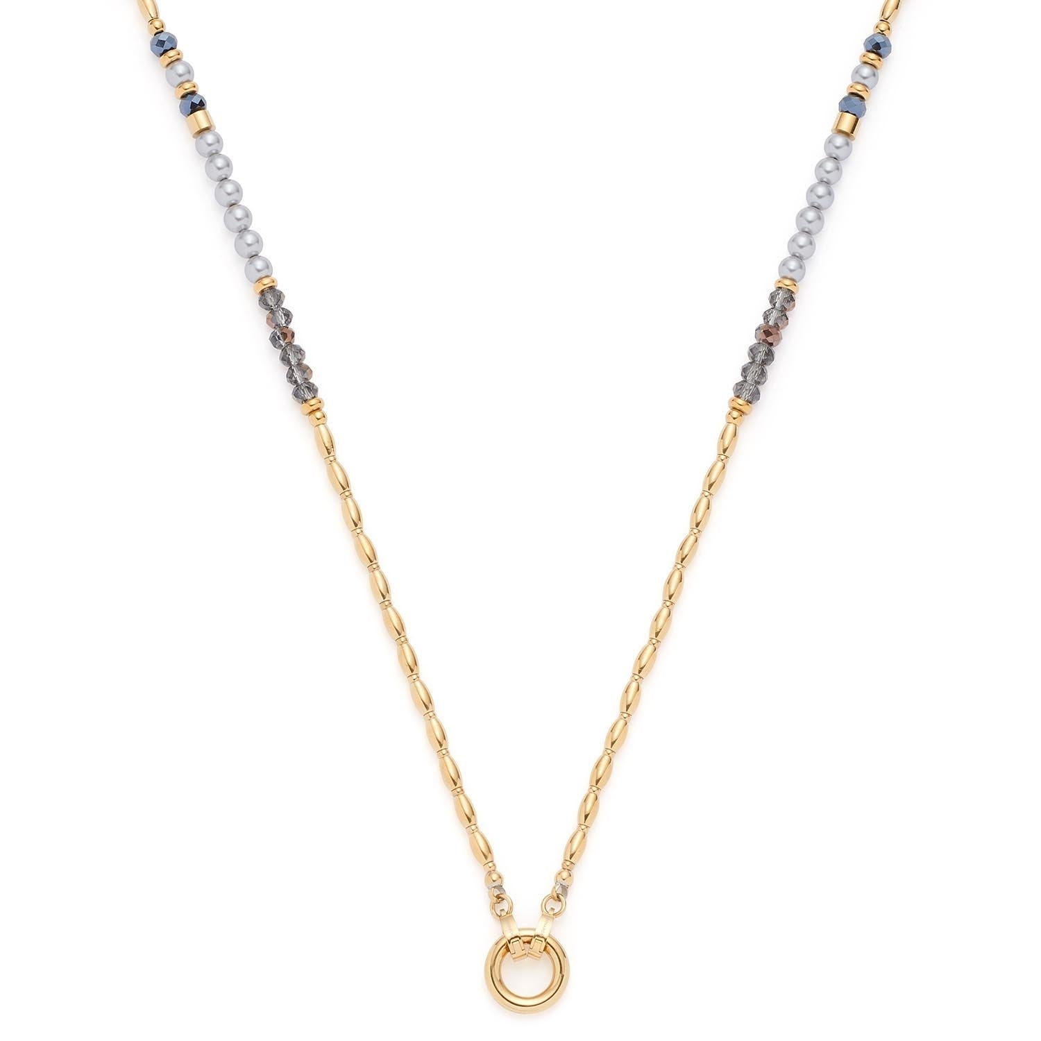 leonardo-cindy-collier-sautoir-perles-bleu-70-cm-dor image 5