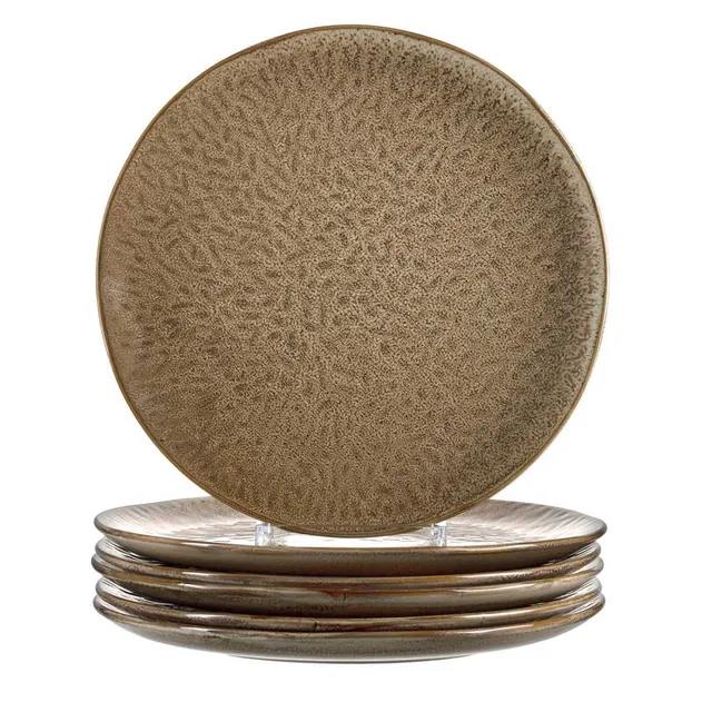 leonardo-matera-assiette-c-ramique-beige-27-cm-lot-de-6 image 1