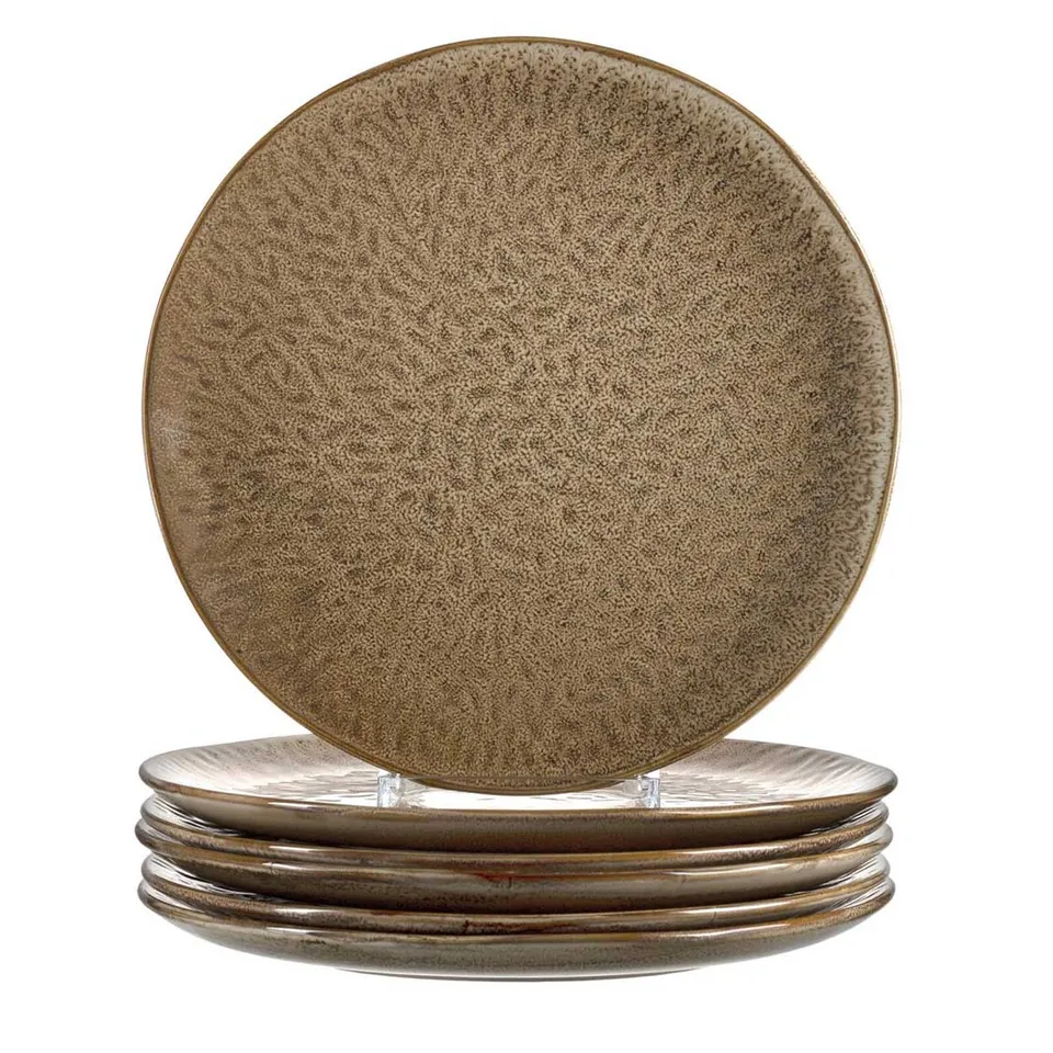 leonardo-matera-assiette-c-ramique-beige-27-cm-lot-de-6 image 1