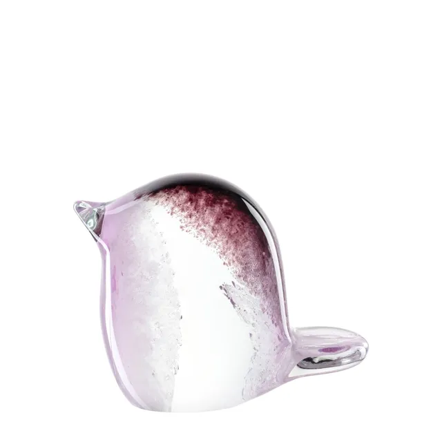 leonardo-vivace-oiseau-d-coratif-verre-7-cm-ros image 1