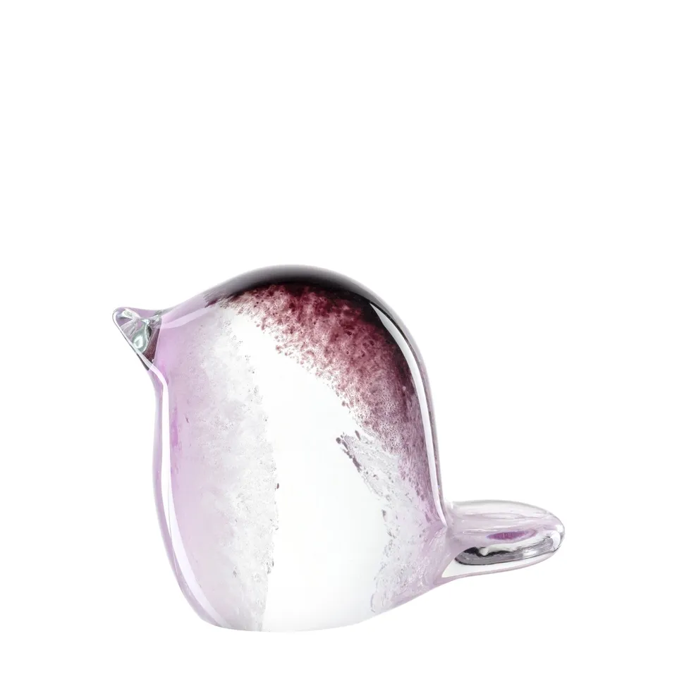 leonardo-vivace-oiseau-d-coratif-verre-7-cm-ros image 1