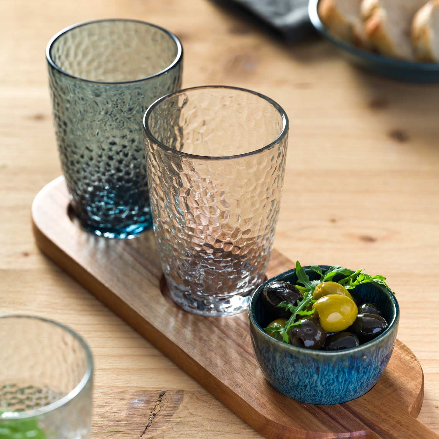 leonardo-matera-verre-eau-340-ml-bleu-lot-de-4 image 5