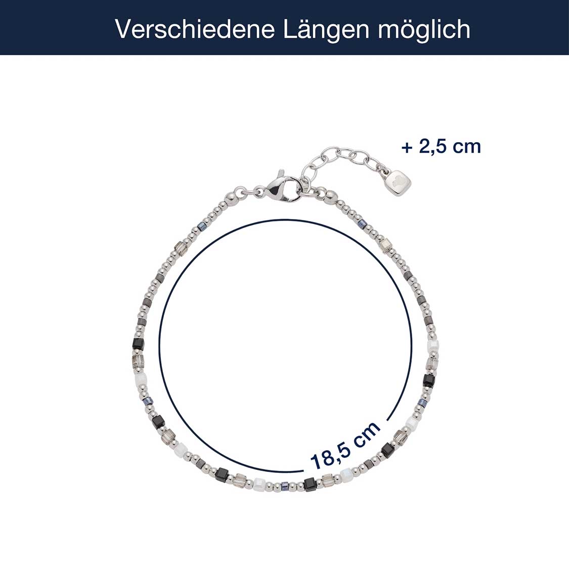 leonardo-lizo-ciao-bracelet-femme-noir-blanc-argent image 4