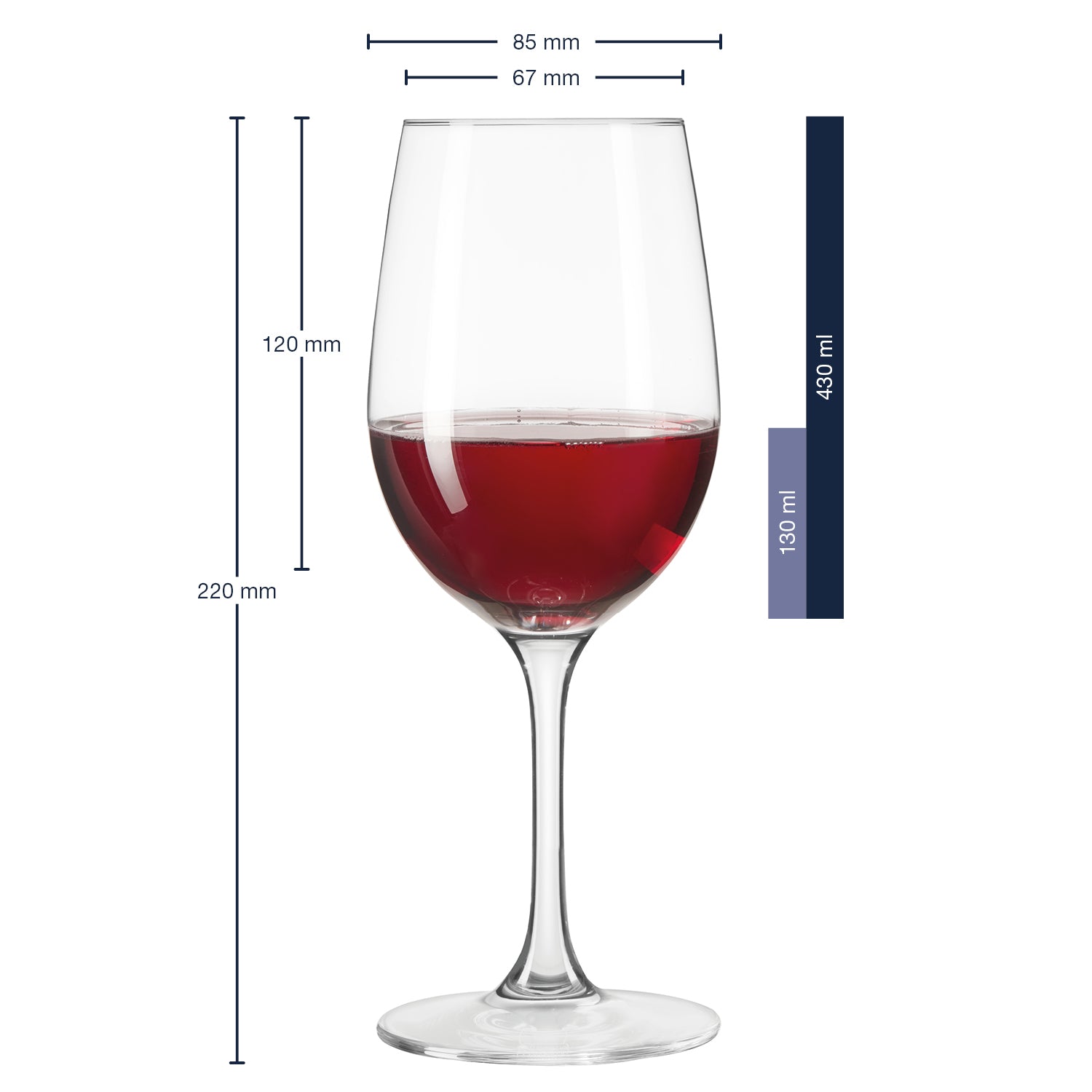leonardo-ciao-verres-vin-rouge-430-ml-lot-de-6-teqton image 2