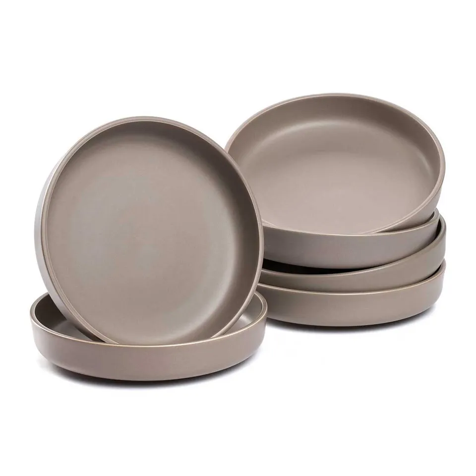 leonardo-roma-assiettes-creuses-taupe-20-cm-lot-6 image 1