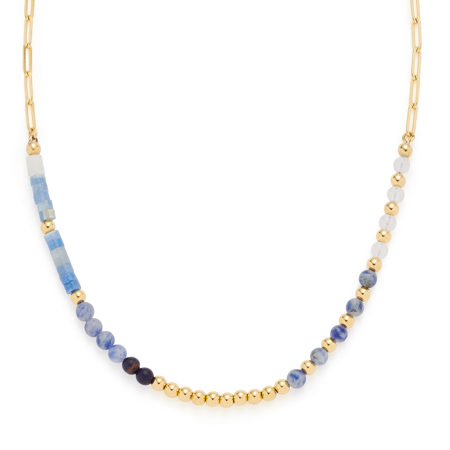 leonardo-belinda-collier-dor-pierres-bleues-45-cm image 2