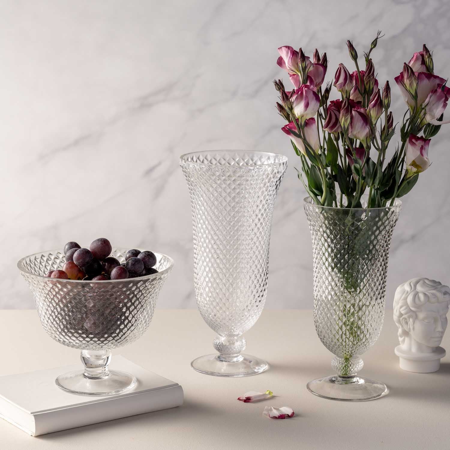 leonardo-poesia-vase-sur-pied-verre-35-cm-transparent image 5