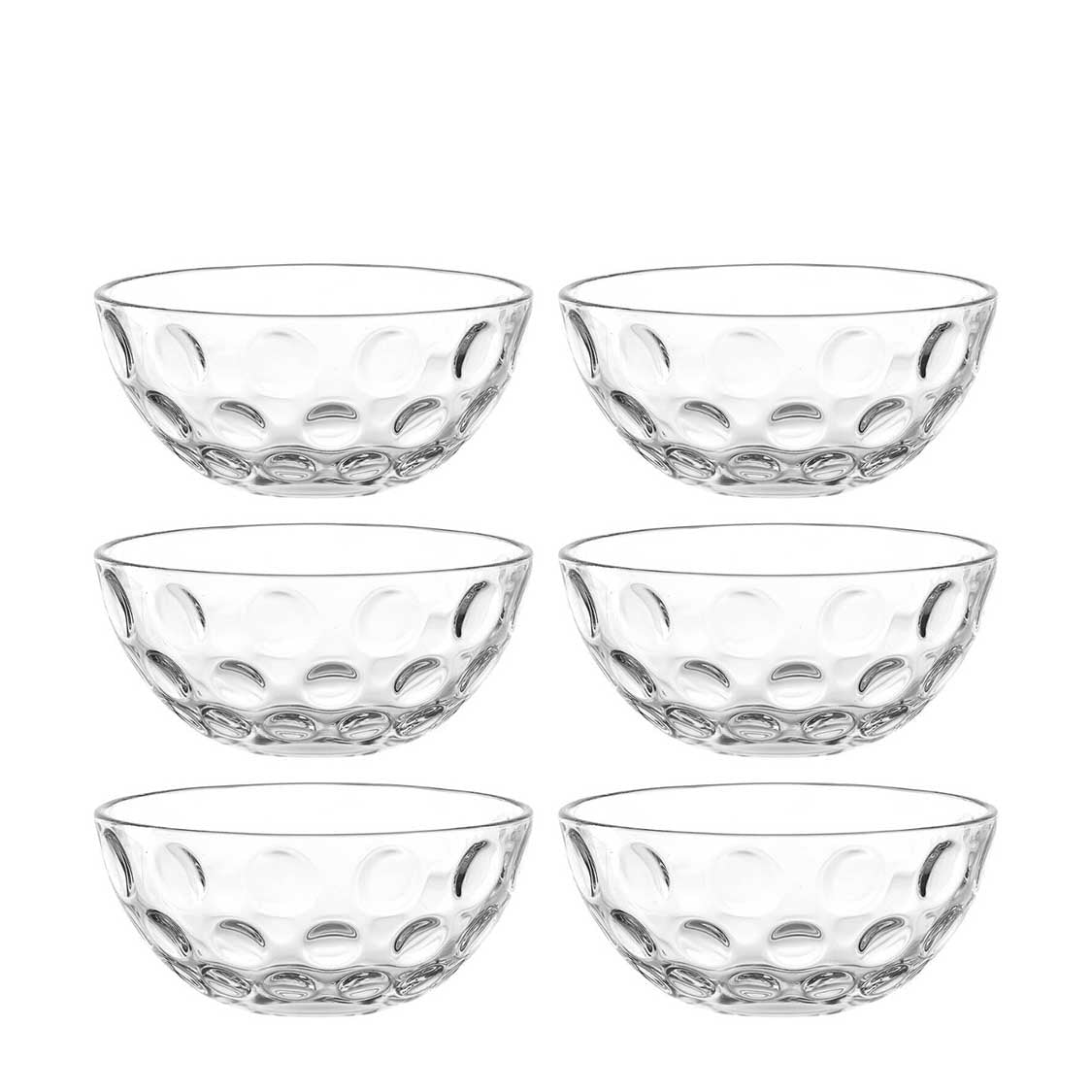 leonardo-cucina-optic-bol-verre-10-cm-lot-6-transparent image 1