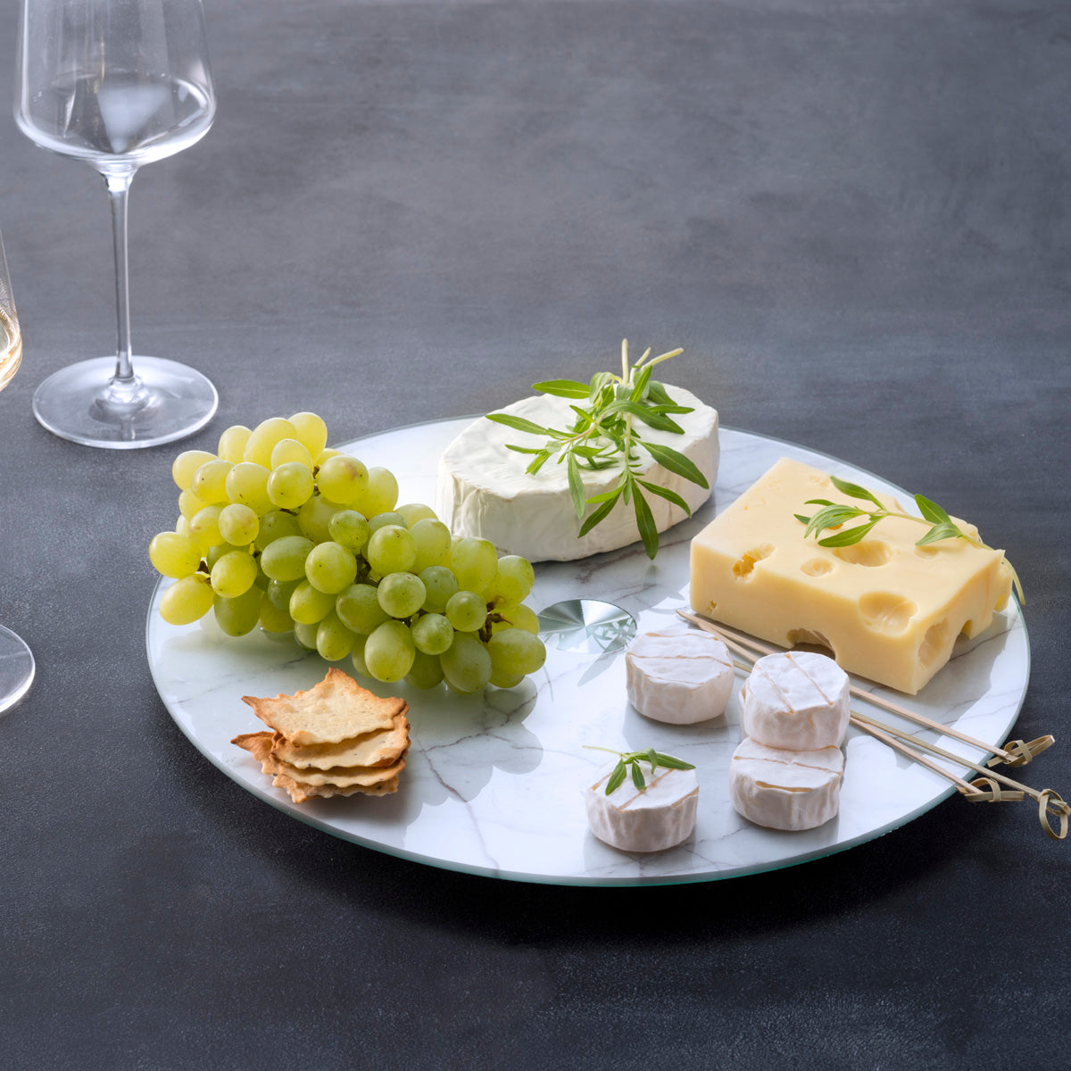leonardo-turn-plat-service-marbre-blanc-33-cm-tournant image 6