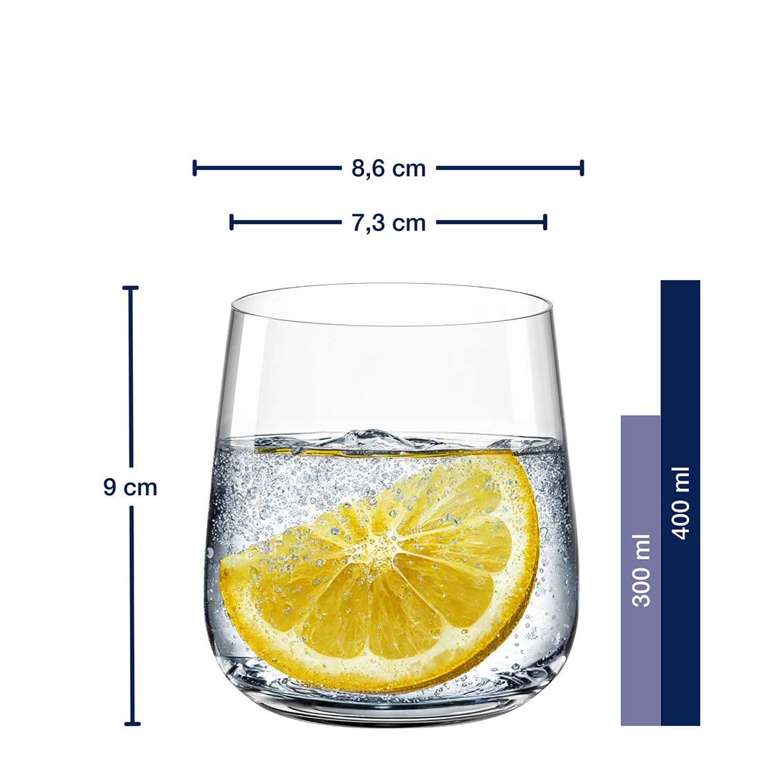 leonardo-brunelli-verre-eau-400-ml-lot-6-transparent image 3