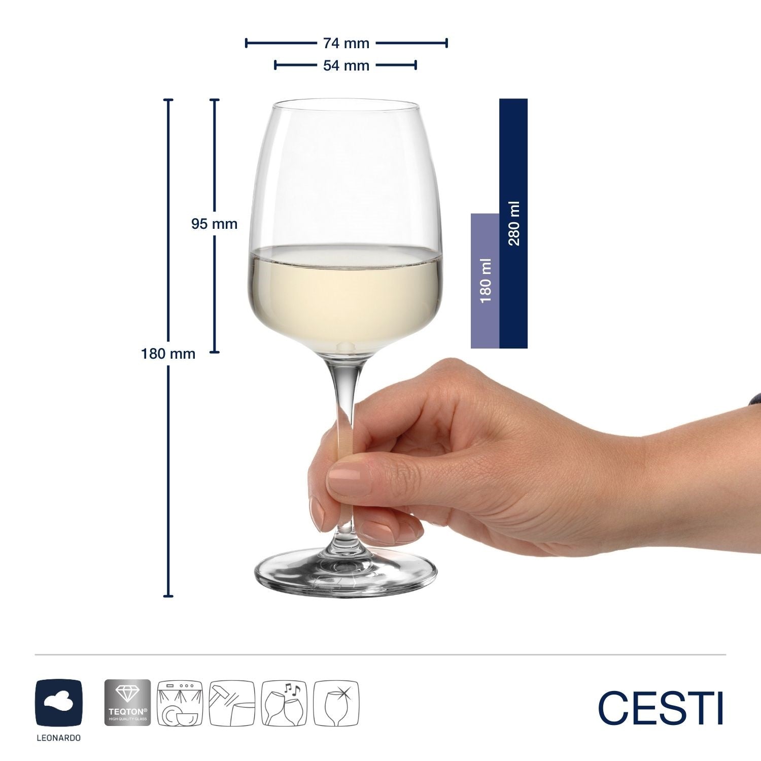 leonardo-cesti-verres-riesling-280-ml-lot-de-6-chiffon image 2