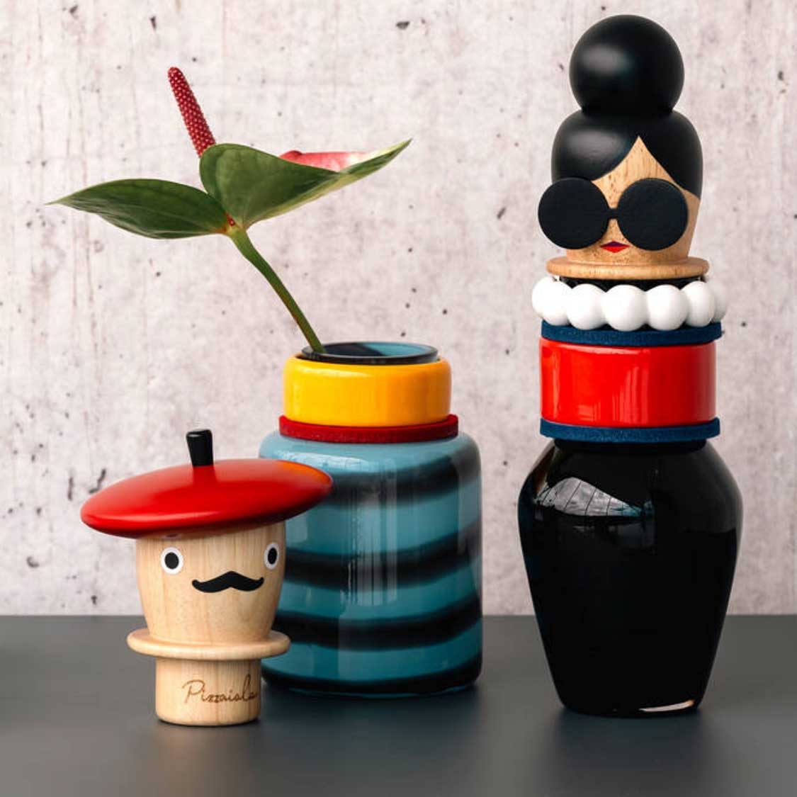 leonardo-buoni-amici-vase-objet-pizzaiolo-24-cm-multicolore image 7