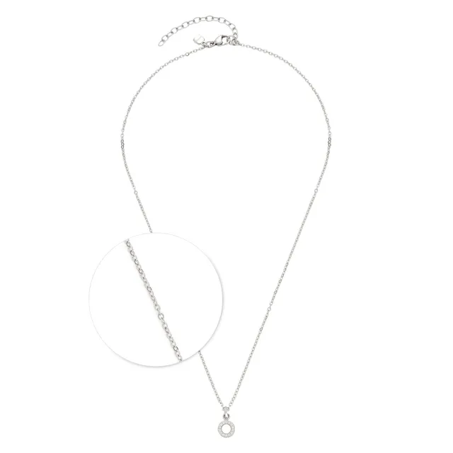 leonardo-isa-collier-argent-42-cm-perle-blanche-zirconia image 1