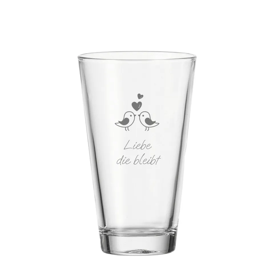 leonardo-ciao-verre-eau-300-ml-gravure-personnalis-e-conique image 1