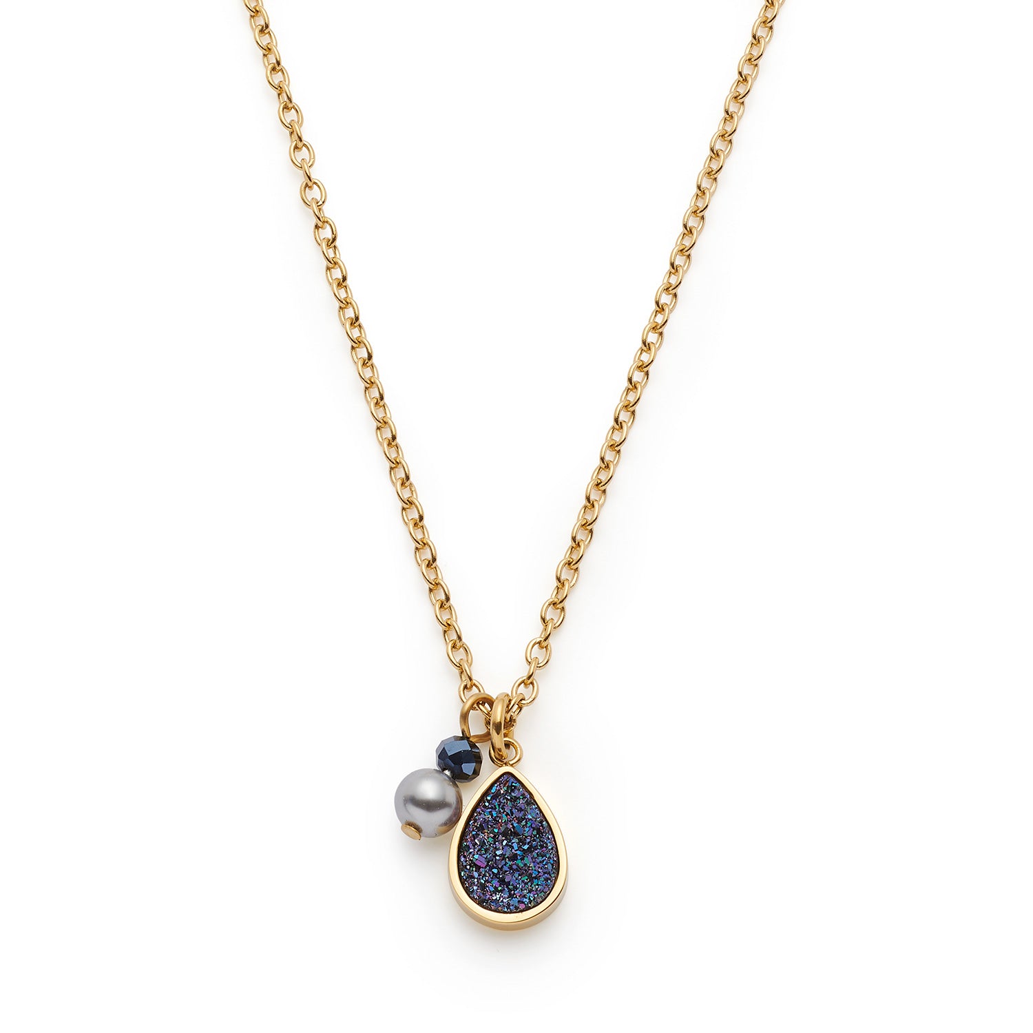 leonardo-aline-45-cm-collier-dor-agate-goutte image 3