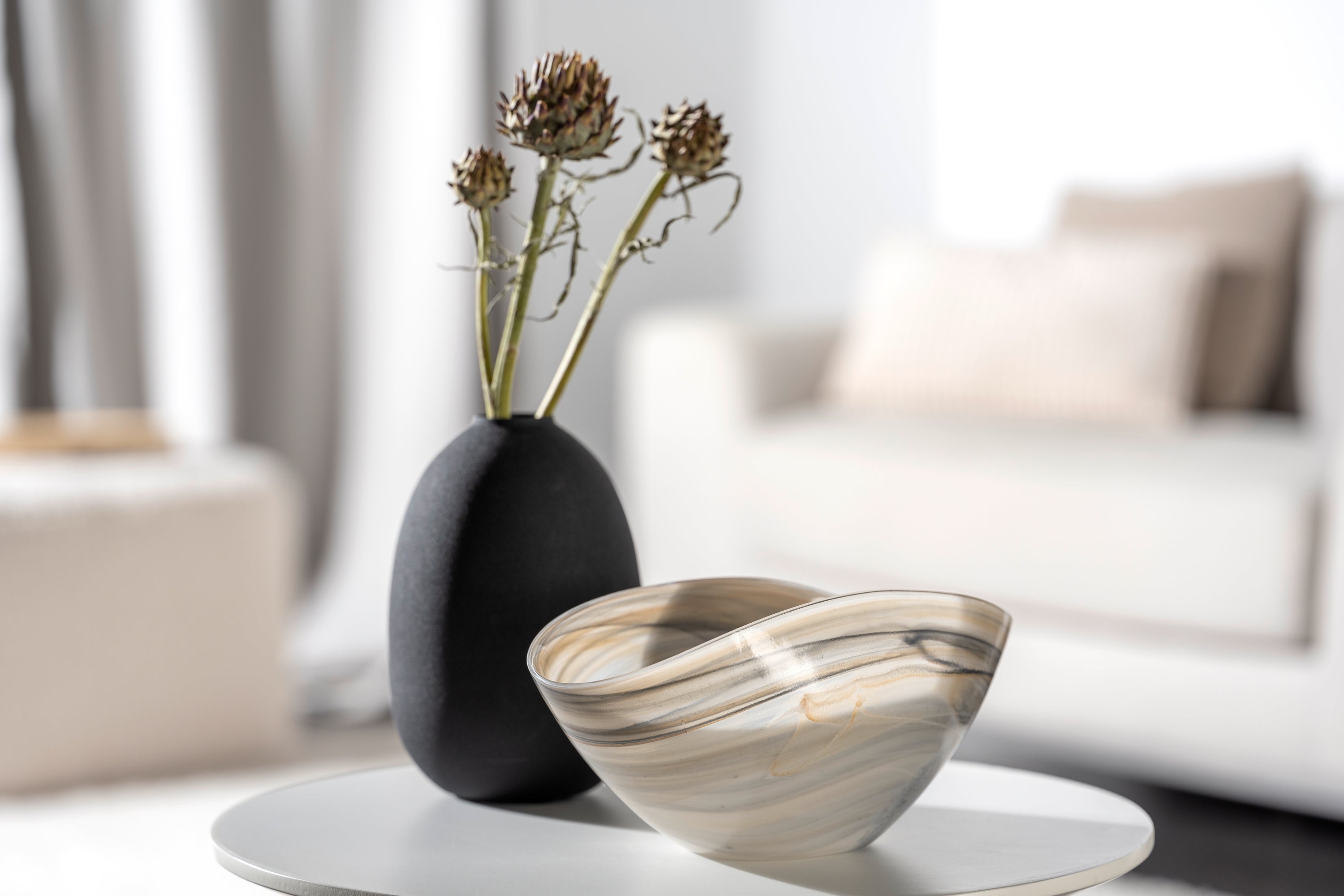 leonardo-alabastro-coupe-d-corative-beige-noir-27x15-cm image 7