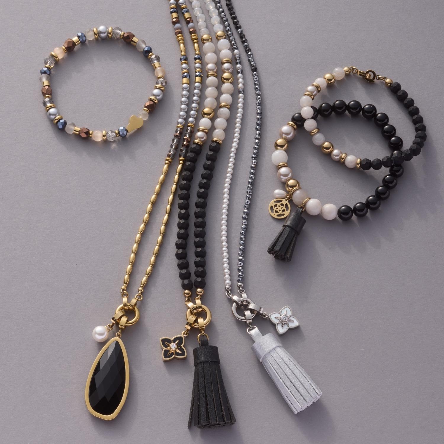 leonardo-cindy-collier-sautoir-perles-bleu-70-cm-dor image 6