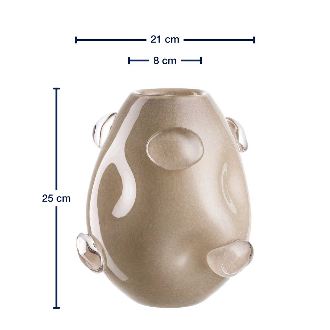 leonardo-hazel-vase-25-cm-beige-organique image 3