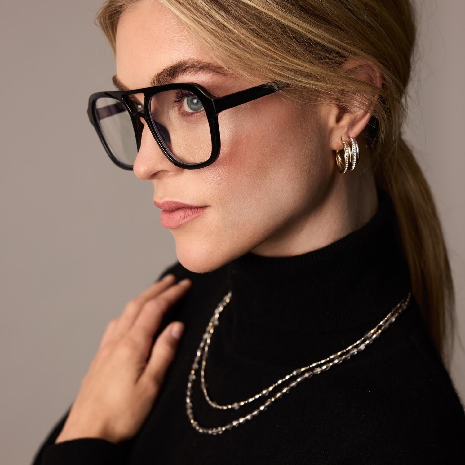 leonardo-anja-boucles-d-oreilles-double-cr-ole-acier-zirconia image 7