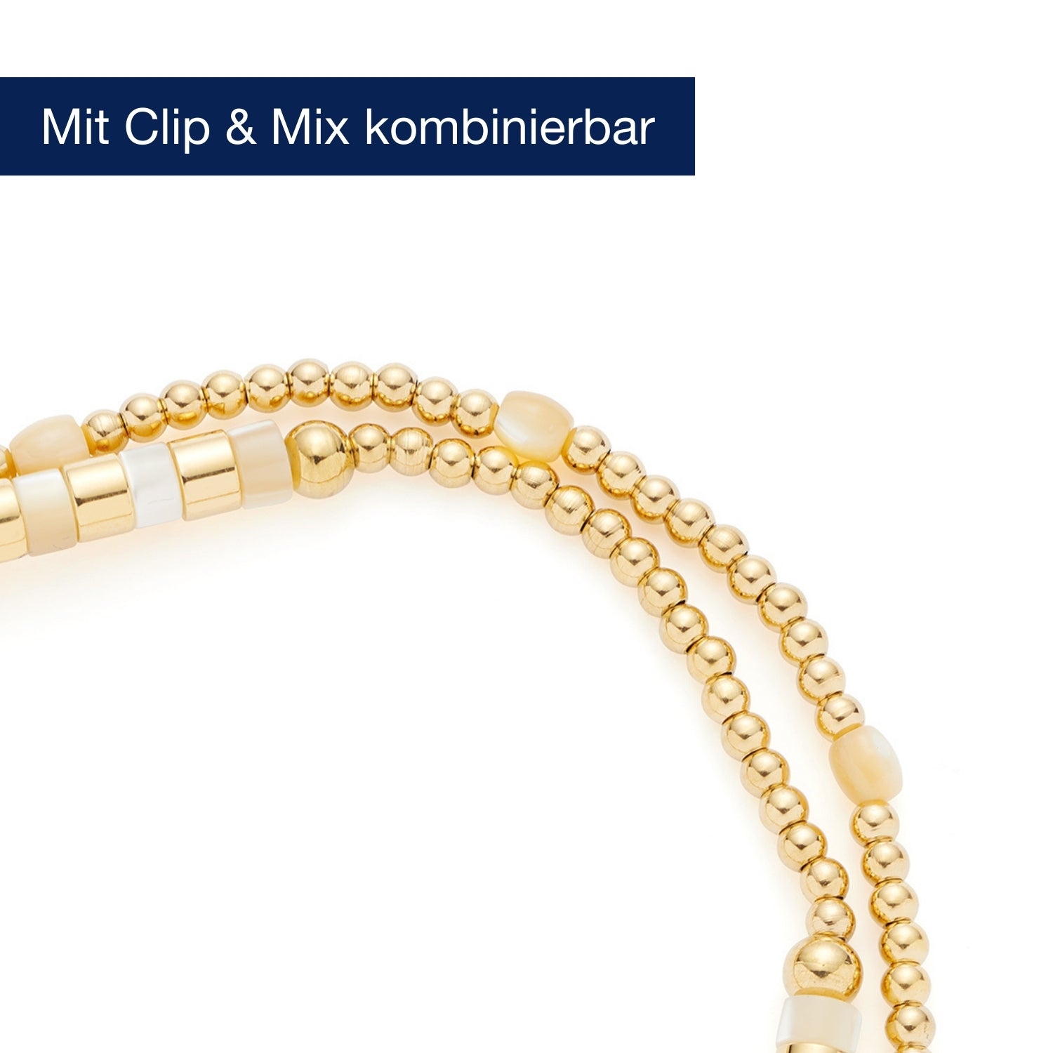 leonardo-clip-mix-caronna-bracelet-dor-double-rang-nacre image 2