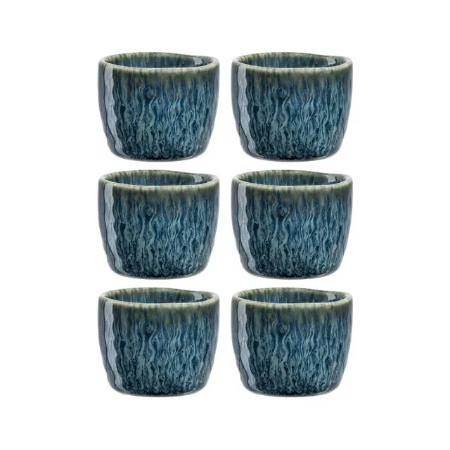 leonardo-matera-coquetier-c-ramique-bleu-lot-de-6 image 1